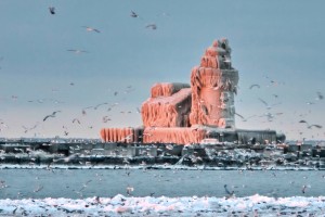 Frozen lighthouse